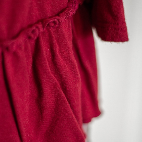 Bellamie | Burgundy Tunic Shirt/Dress with Lace - Picture 4 of 5